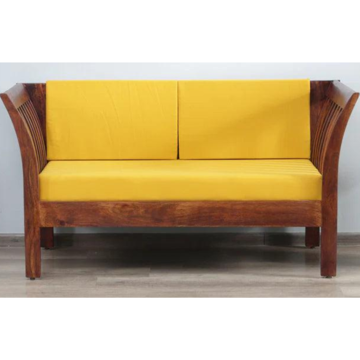 Wood 2 Seater Sofa in Scratch Resistant Honey Oak Finish