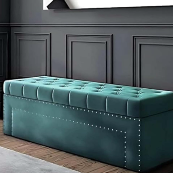 Tufted Entryway Accent Bench pouffe Puffy Couch Settee 2 Seater Sofa Footstool bedend Dining for Living Room badroom Office Hotel