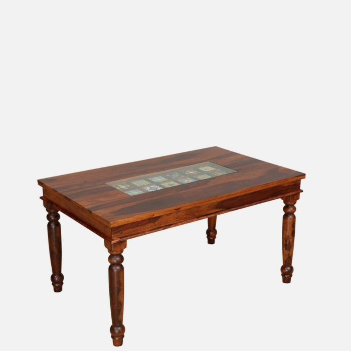 6-Seater Dining Table Set with Cushioned Chairs (Maple Finish) - Image 5