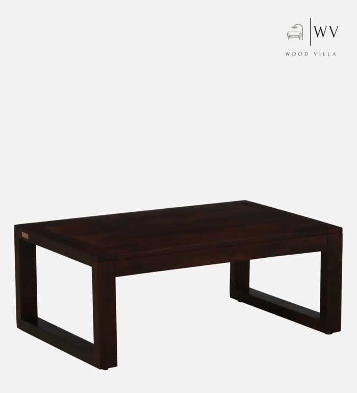 Wood Coffee Table In Scratch Resistant Walnut Finish - Image 4
