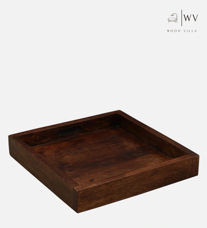 Wood Coffee Table In Walnut Finish - Image 4