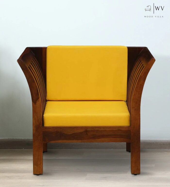 1 Seater Sofa in Scratch Resistant Honey Oak Finish