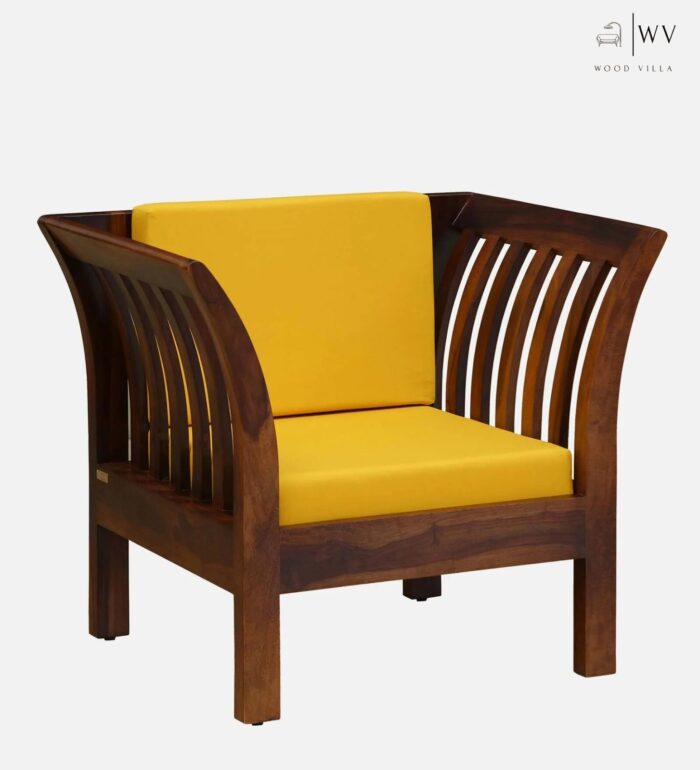 1 Seater Sofa in Scratch Resistant Honey Oak Finish - Image 3