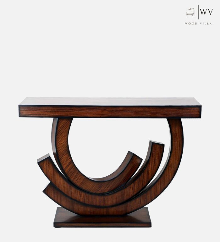 Wood Console Table in Brown Finish - Image 3