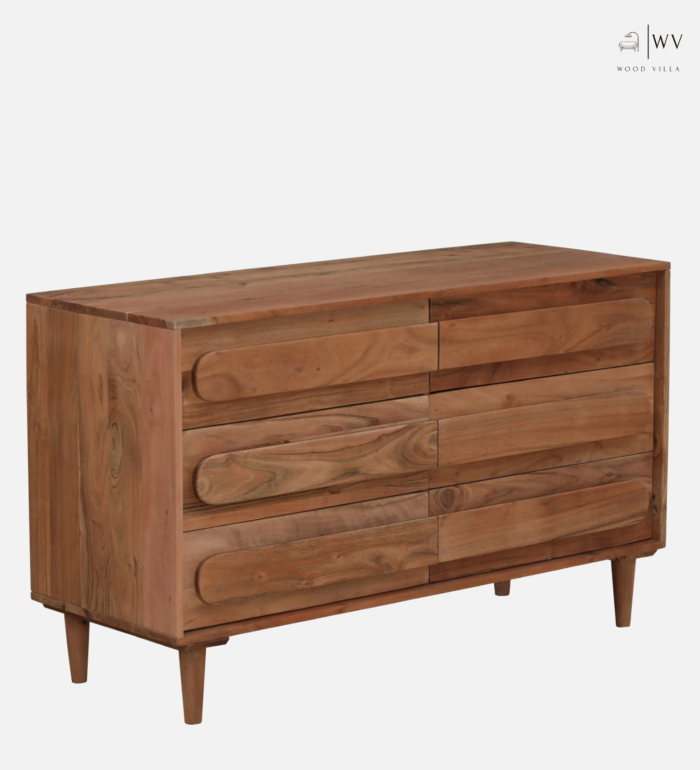 Astrid Acacia Wood Chest of Drawer In Natural Finish - Image 2