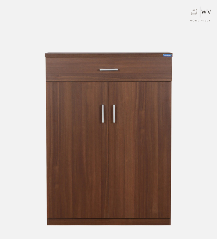 Kosmo Liberty Shoe Cabinet in Walnut Rigato Melamine Finish - Image 4