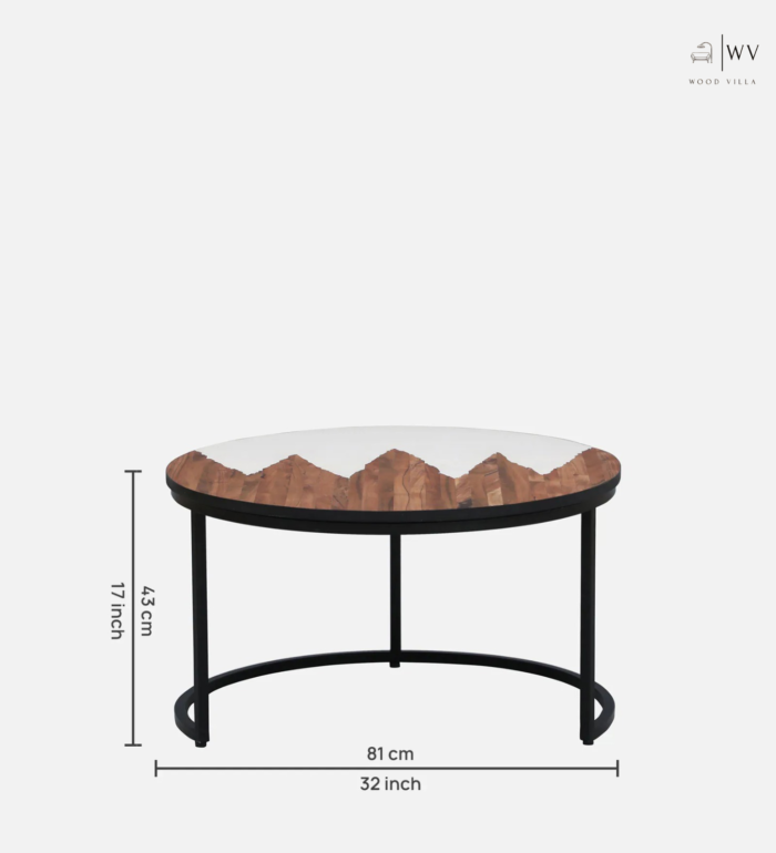 Cady Metal Nest Of Tables In White Finish (Set Of 2) - Image 2