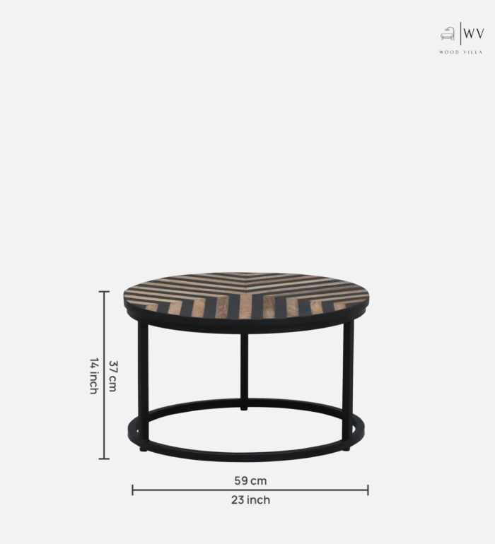 Cady Metal Nest Of Tables In White Finish (Set Of 2) - Image 3