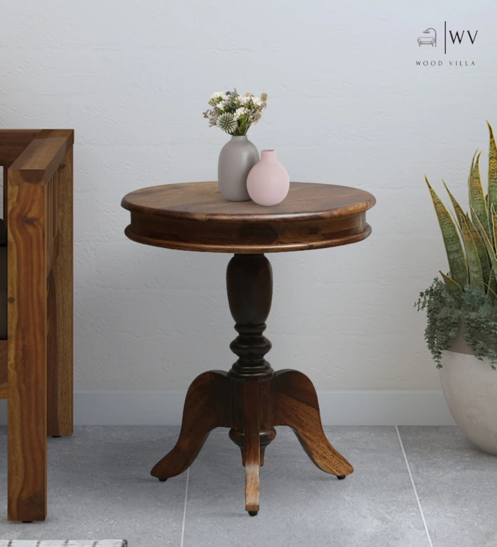 Brookleigh Sheesham Wood End Table In Provincial Teak Finish