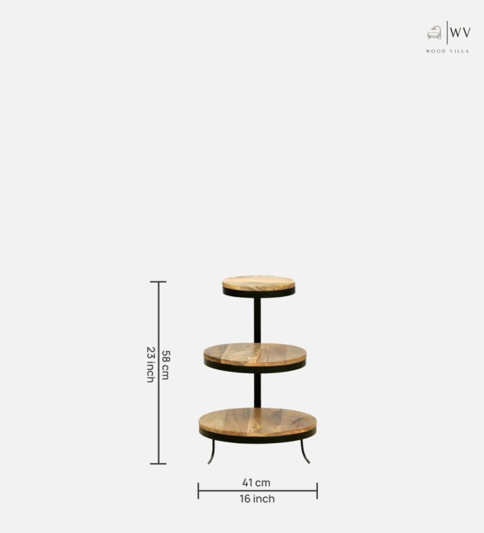 Amerado Solid Wood End Table In Natural Finish - Image 2