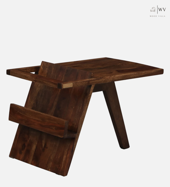 Aura Sheesham Wood End Table in Scratch Resistant Provincial Teak Finish - Image 3