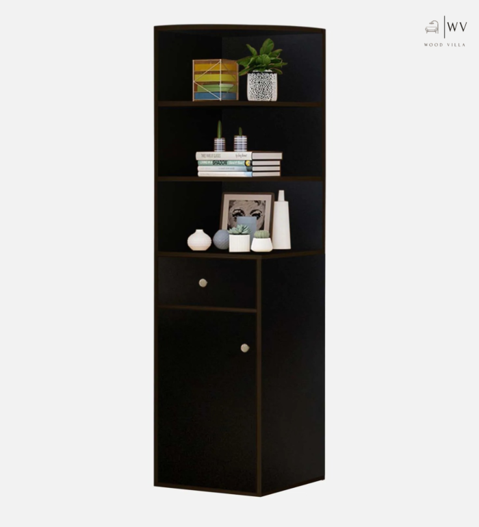 Helsinki Corner book Shelve in Oak Brown Finish - Image 3