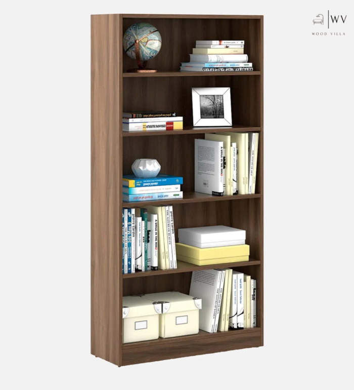 Kosmo Willam Book Shelf In Walnut Bronze Finish with 5 Tier - Image 3