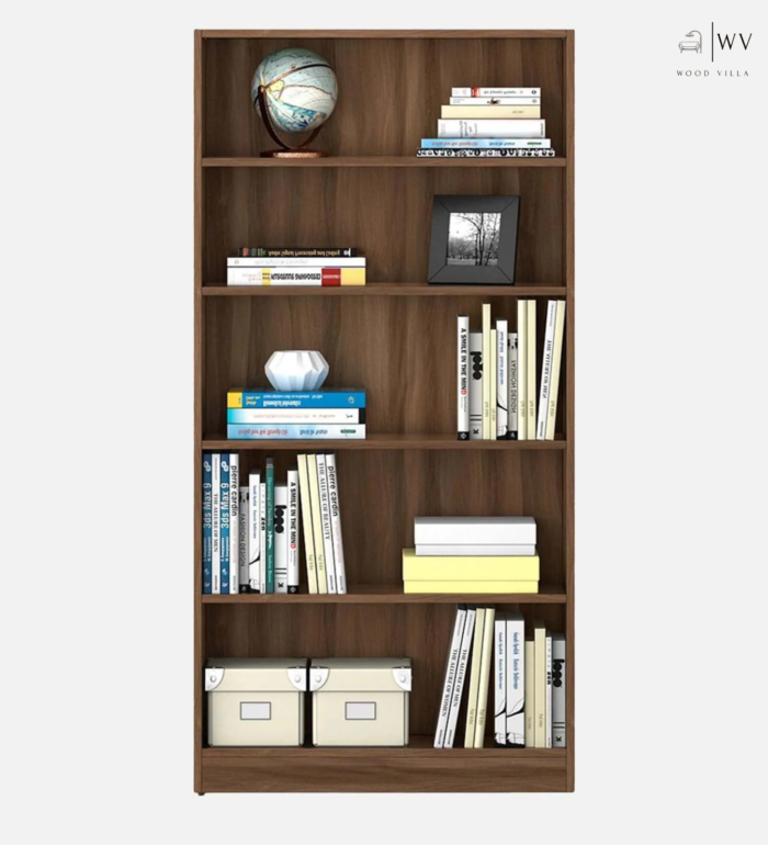 Kosmo Willam Book Shelf In Walnut Bronze Finish with 5 Tier - Image 4