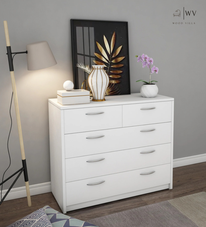 Majesty Chest of Drawers in Frosty White Finish - Image 3