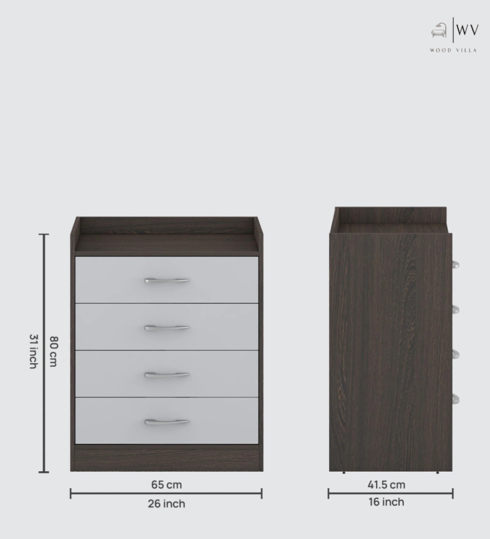Alfa Chest Of Drawer in Flowery Wenge Finish - Image 2