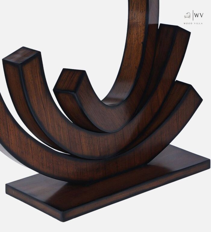 Warc Solid Wood Console Table in Brown Finish - Image 3