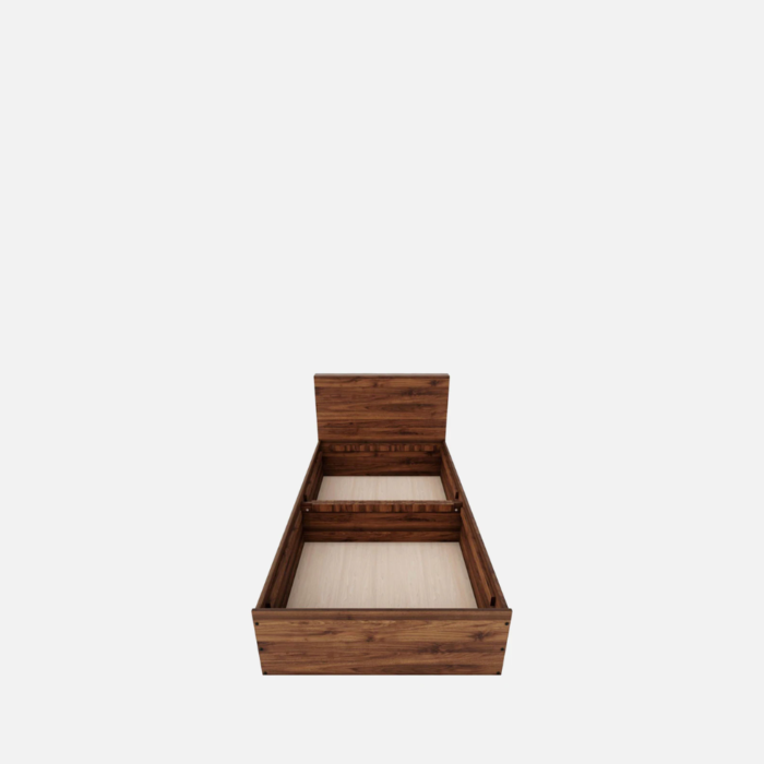 Taurus Single Bed In Columbian Walnut Colour With Box Storage - Image 4
