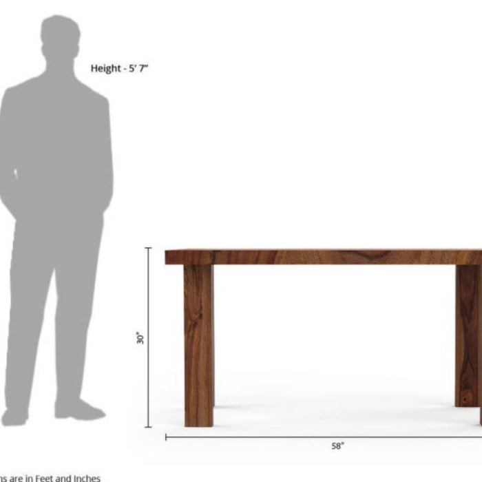 Furniture Solid Wood 6 Seater Dining Set (Finish Color – Provincial Teak Finish) - Image 4