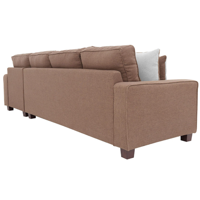 Ladybug Fabric LHS Sectional Sofa in Cosmic Beige Colour - Image 5